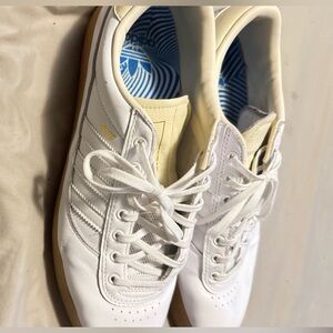 Adidas White and Cream Sneakers Minimalist Design